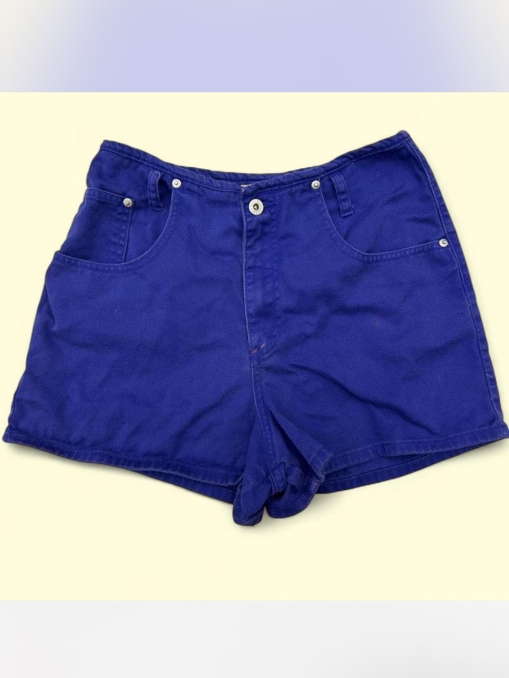 Vintage 90s Express Purple Denim High Waisted Shorts, Y2K Boho Granola Cottage